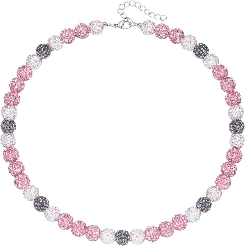 Men'S Colorful Diamond Ball Necklace Hip Hop Athletic Ball Fashion Athlete Star Jewelry