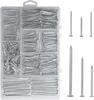 376Pcs Round Nails Woodworking Iron Nails Household Long Cement Wall Foreign Floor Nails Set with Plastic Box