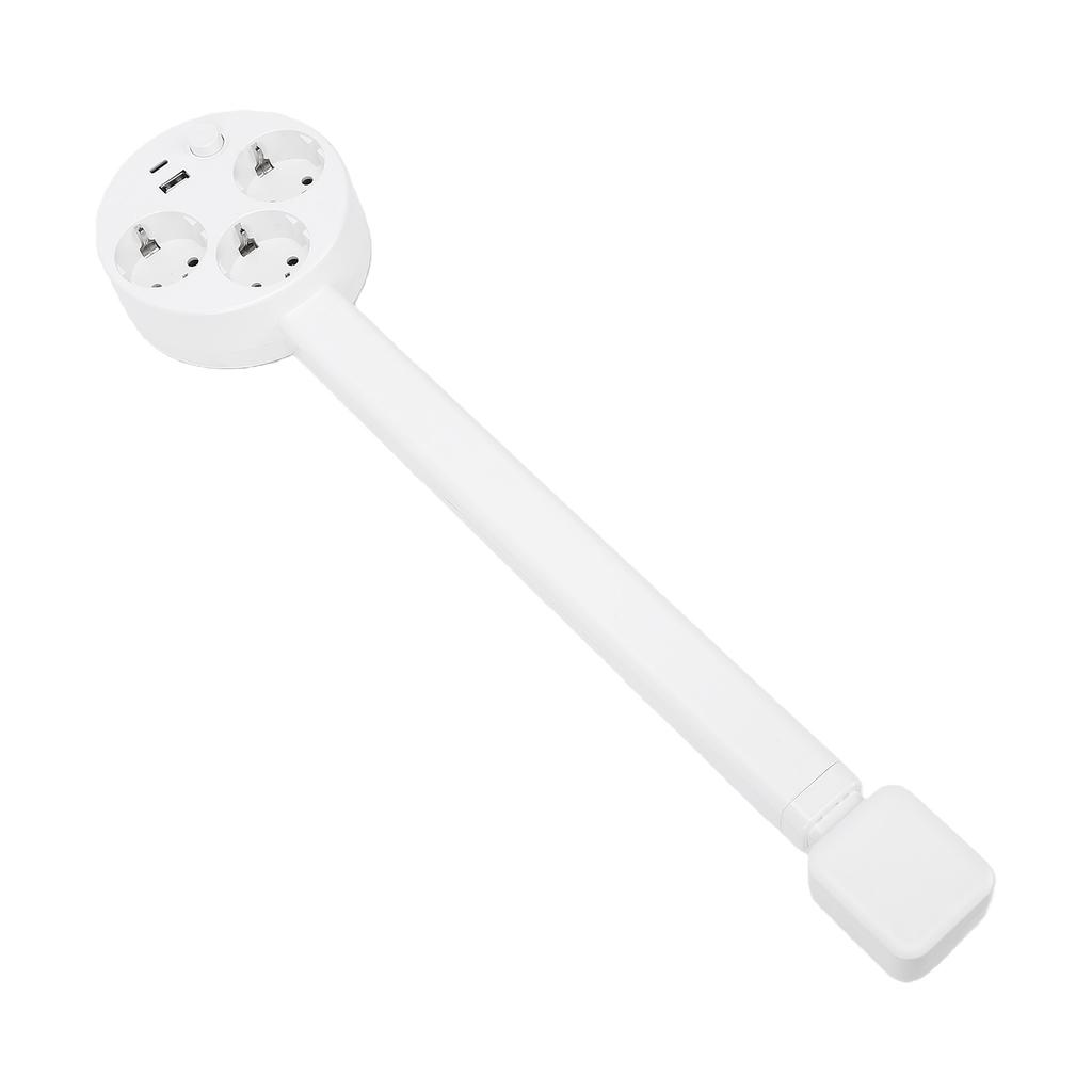 Steckdosenverlängerungsstab USB Typ A Typ C 3 AC-Steckdosen 5-in-1-Design Verstellbarer abnehmbarer Wandstecker Steckdosenverlängerer EU-Stecker