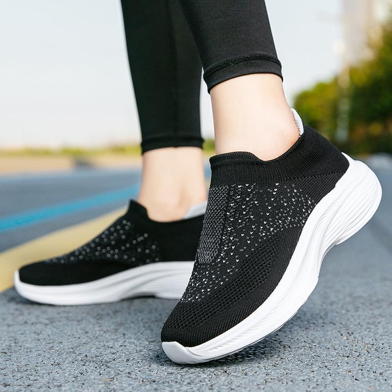Fashion Trendy Casual Women Sports Mesh Thick Sole Shock-absorbing Walking Anti-skid High-quality Training Casual Shoes Zapatos De Mujer