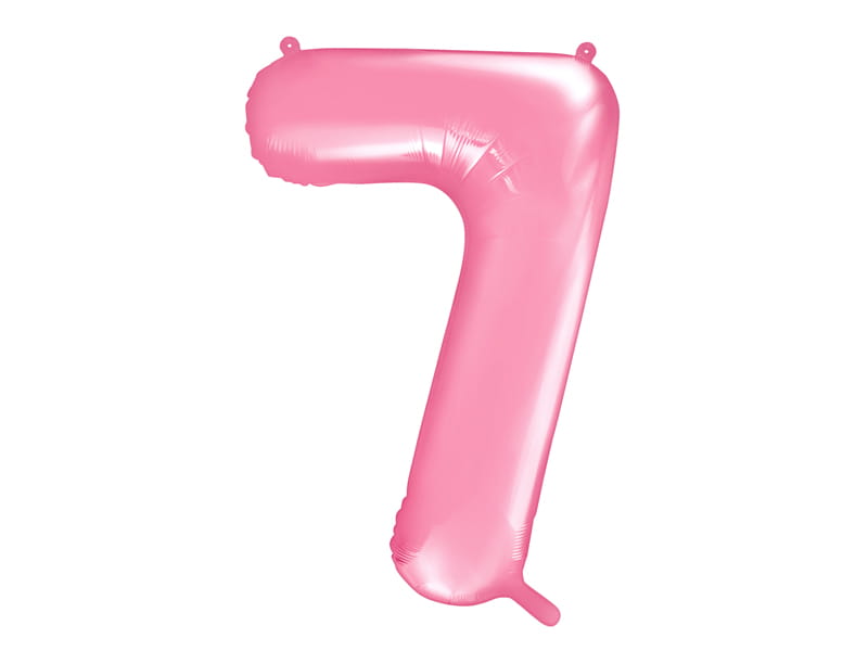 Balon Foliowy Cyfra "7" Różowy 86 Cm