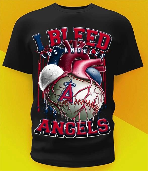 Los Angeles Angels Bleed Shirt Sizes!! Youth-6XL S