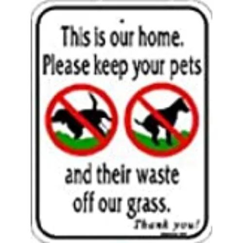 Please Be Respectful Sign  No Dog Pooping or Peeing  Durable Tin Yard Sign for Outdoor Use  Ideal for Home Decor Wall Decor P