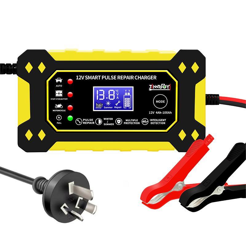 12V 6A Smart Pulse Lead-Acid Battery Charger for Car and Motorcycle