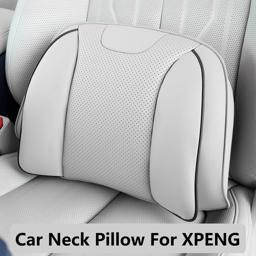 For XPENG Car Headrest Pillow Lumbar Support Nappa Leather Breathable Fit P7 P7+ G6 G7 G9 X9 L03 MONA Car Interior Accessories