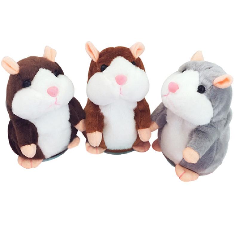 Talking Little Hamster Doll Toy Record Children's Sducational Learn To Repeat Animal Plush Talking Nod Hamster Doll Toys