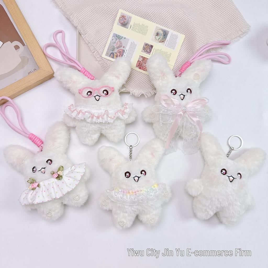 Adorable Rabbit Plush Pendant – Cartoon Toy Charm for Bags and Gifts
