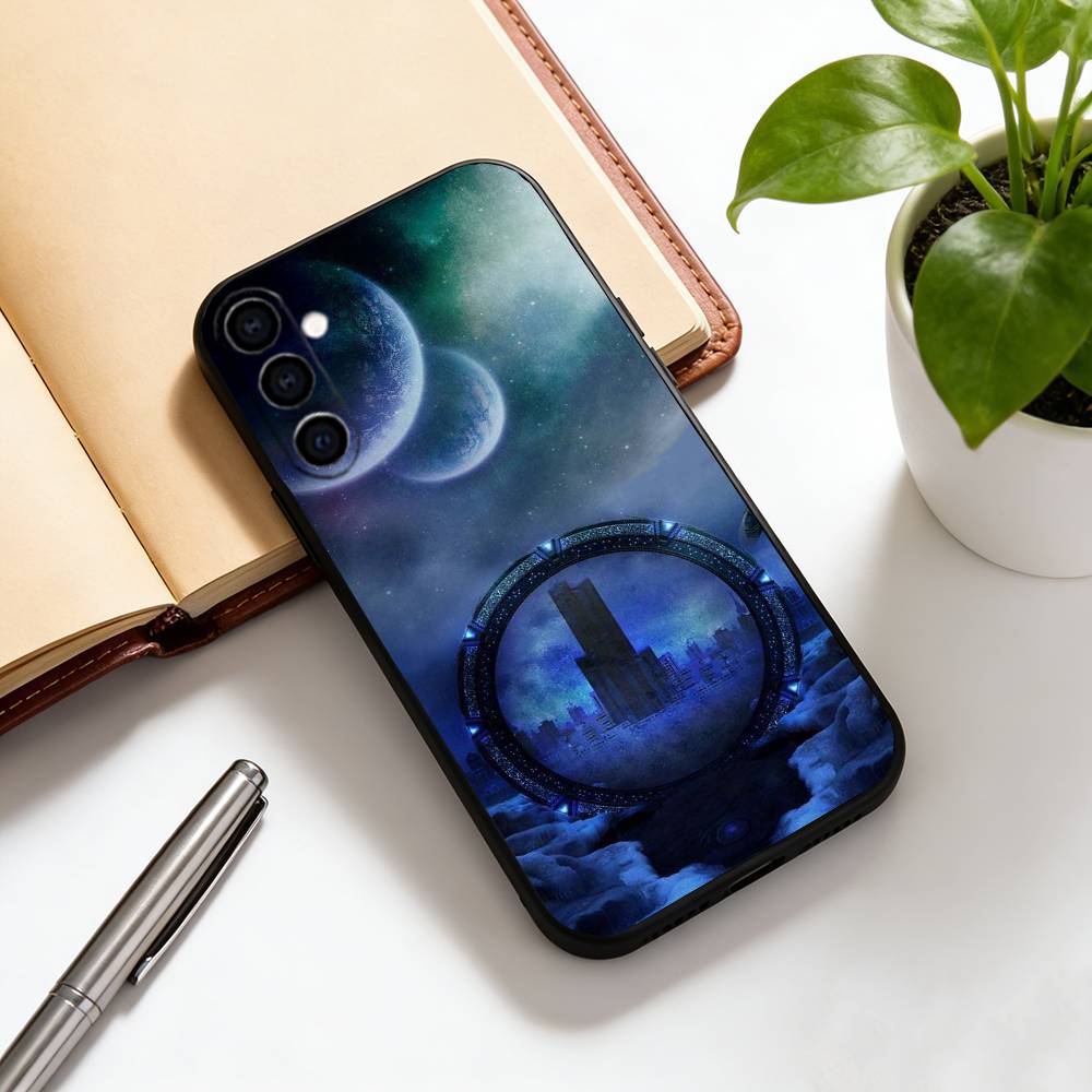 

Stargate A-Atlantis Phone Case Black Silicone Soft For Samsung Galaxy A73,A72,A71,A70,A53,A52,A51 Samsung a22 4g
