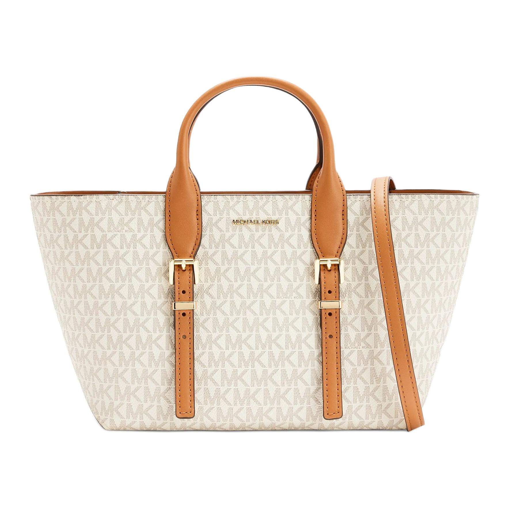 

Michael Kors Logo Zip Closure Coated Canvas Shoulder Tote Bag Small Women handbags Beige 30R5G9OS1B-ECRU Basic Set (Bag+Dust Bag)