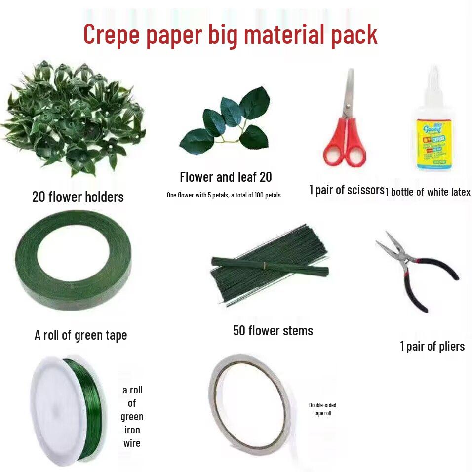 Thickened Colored Crepe Paper for DIY Rose Origami and Kindergarten Crafts