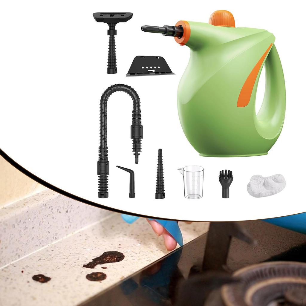 Handheld Steam Cleaner Household with 700ml Tank for Curtain Tight Gap Grout Green