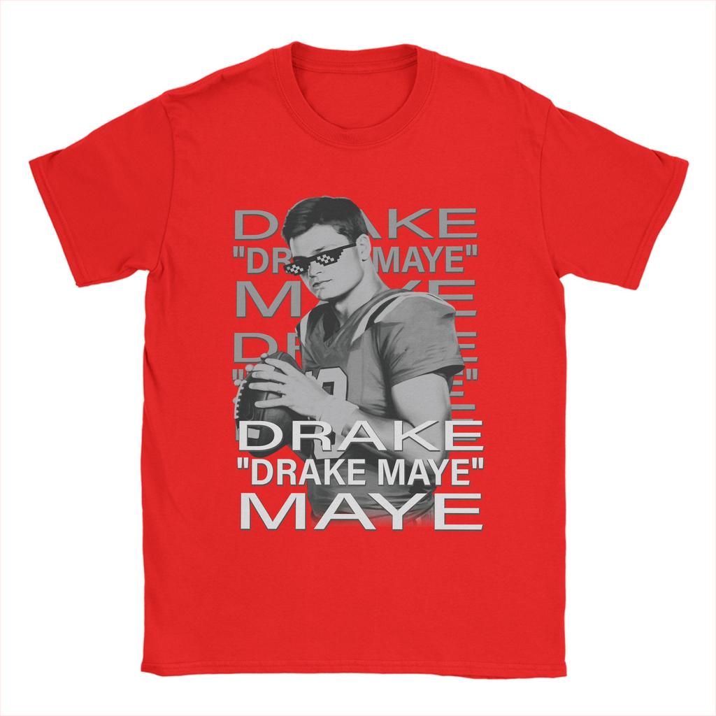 Men TShirt Drake Drake Maye Maye New England Patriots Funny Cotton Tees Short Sleeve  T Shirts Round Collar Tops Gift Idea