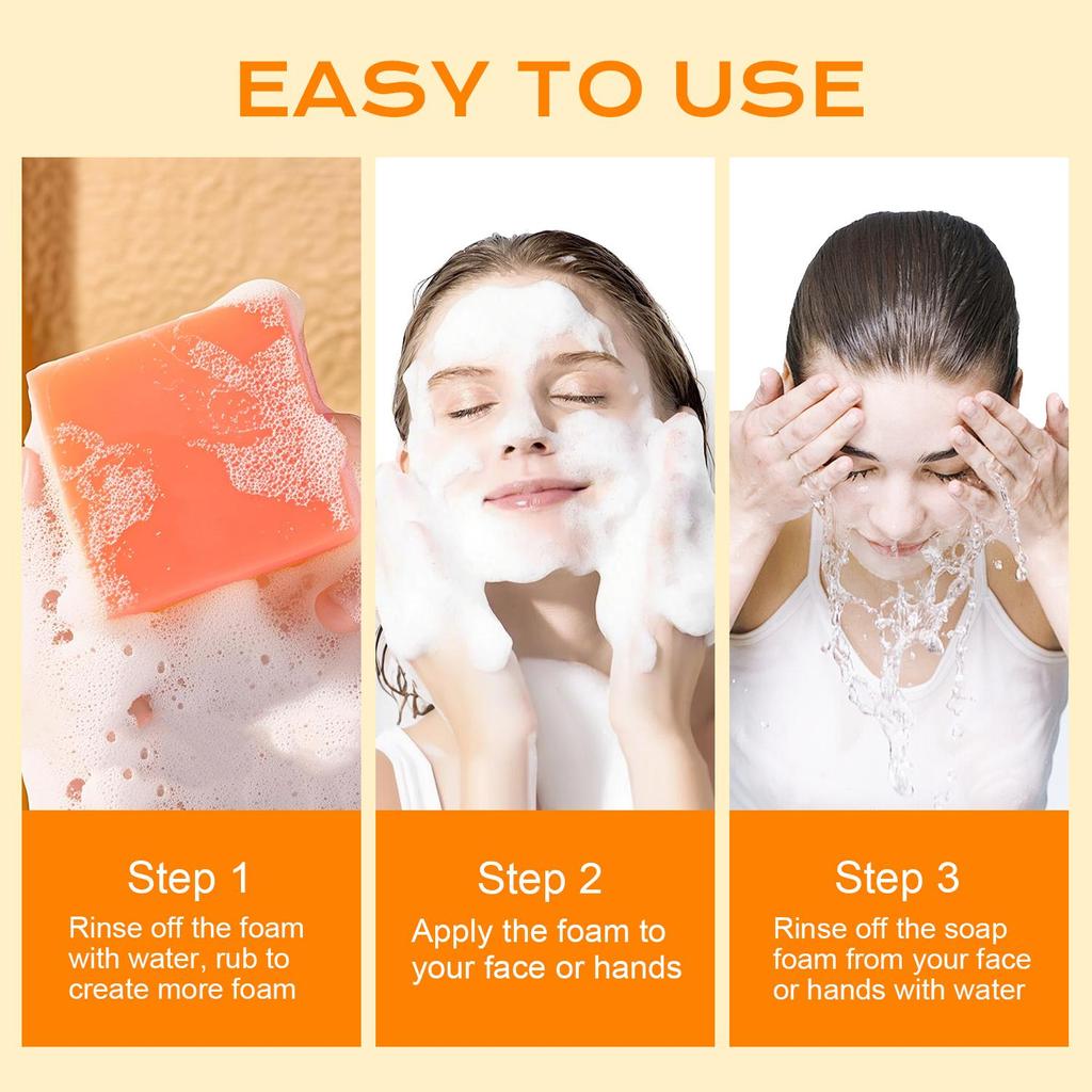 Kojic Acid Soap With Vitamin C & E - For Face and Hands Skin, Deeply Nourishes & Moisturizes Skin, Brightening Skin,Maintains Softness,100g
