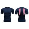 Graphic Print Short Sleeve Compression Shirt for Men Summer Athletic Quick Dry T-shirts Tops Gym Workout Running Training Tees