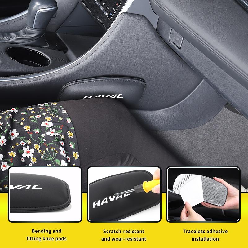 Tapis de protection de voiture - Coussinet de genou en cuir Rangement pour dossier Pour Great Wall Haval F7 H6 H2 H3 H5 H7 H8 H9 M4 F7X F7H H2S Jolion