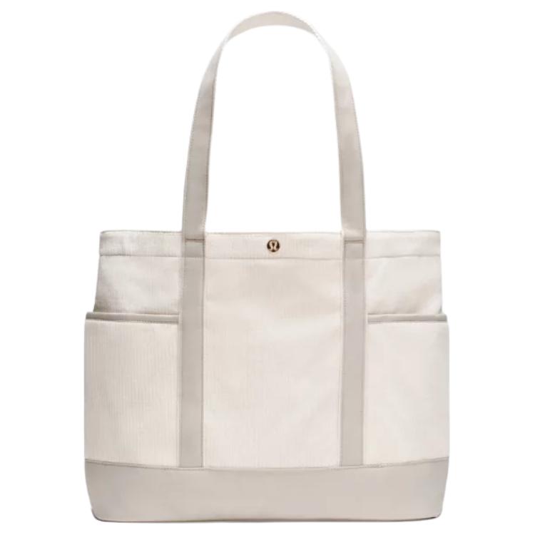 

Lululemon Daily 20L Multi-Pocket Casual Cotton Tote Bag Unisex Tote Bags White LU9BZXS-060164 White