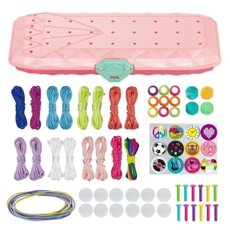 Friendship Bracelet Making Kit,Friendship Bracelet Maker Kit for Girls,DIY Braided Rope Kids Jewelry Making Kit,Bracelet DIY,Kids Travel Activity Set