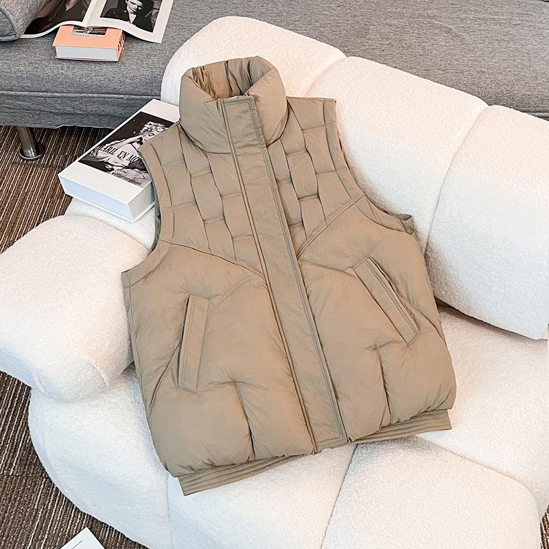 Autumn and winter new women's lightweight sleeveless jacket vest thickened warm sports and leisure loose lightweight jacket