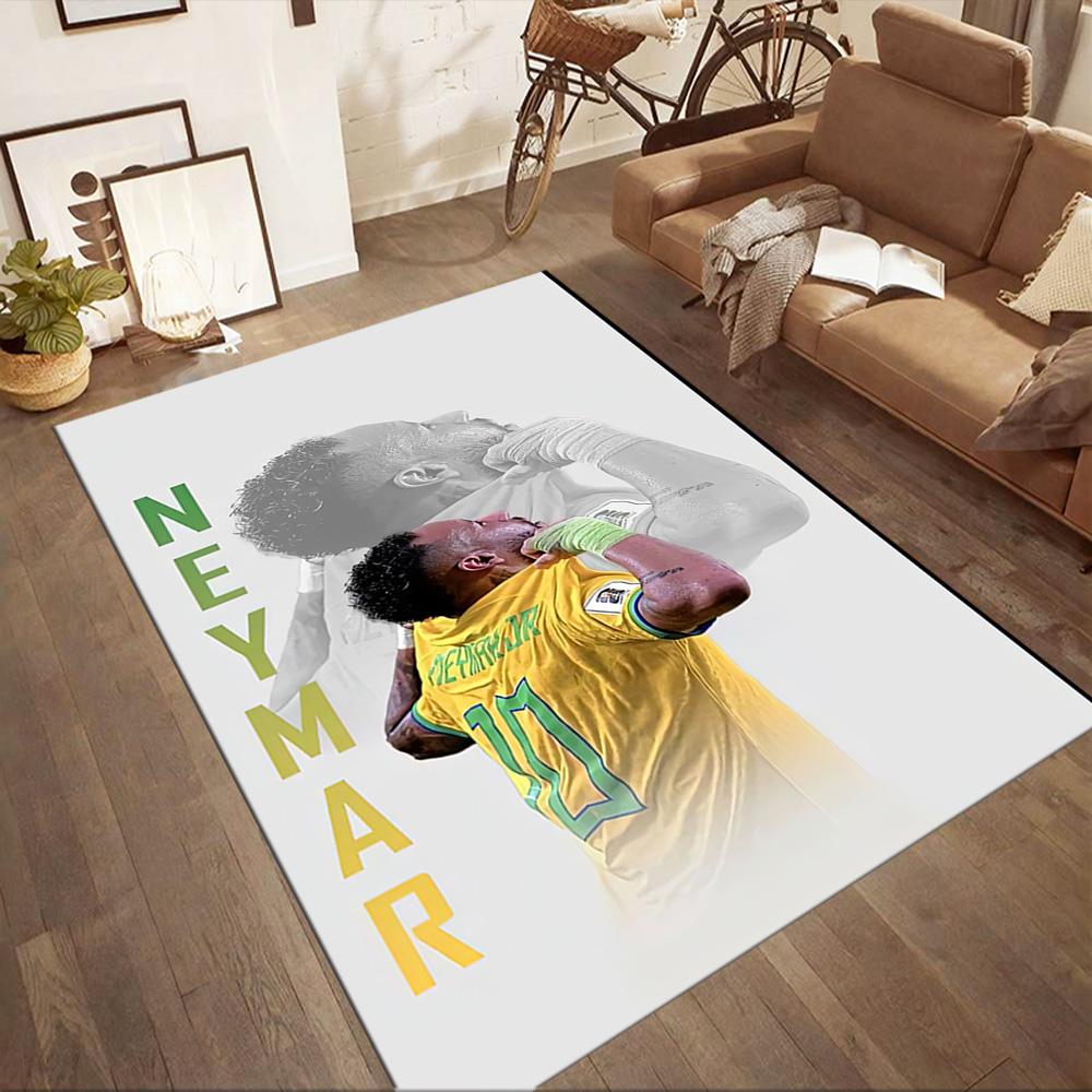 Neymar Jr. Brazil Celebration Square Rugs Are a Great Choice for Living Rooms, Bedrooms, Home Décor, and As Gifts.