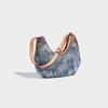 2024 Summer New High-End Niche Single-Shoulder Underarm Bag, Fashionable and Exquisite Embroidered Denim Handbag and Crossbody Bag