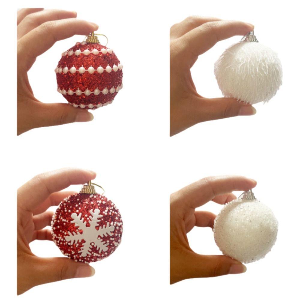 12pcs/box 7CM Christmas Ball Foam Foam Ball Crafts Gift Xmas Tree Hanging Pendant New Year