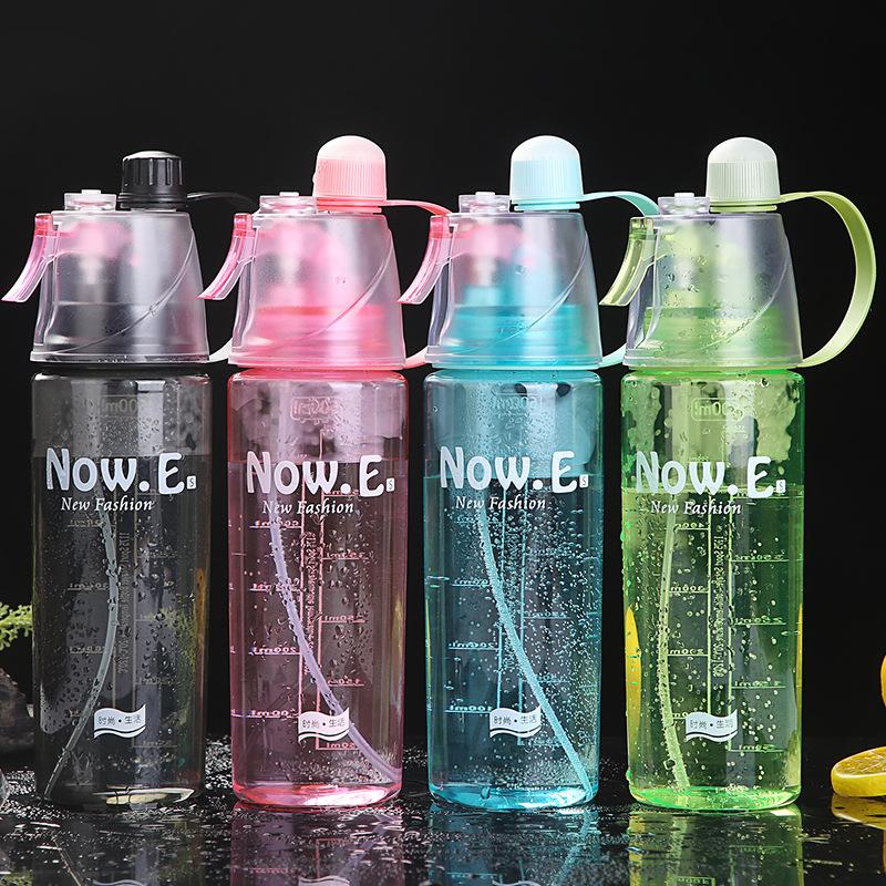 600ML Water Bottle With Straw Drink Spray Cup Cycling Hiking Outdoor Sports