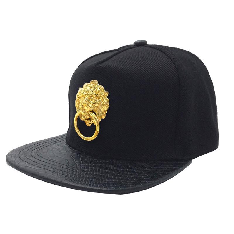 Crocodile Grain Hip Hop Baseball Cap with Rhinestone PU Leather Brim