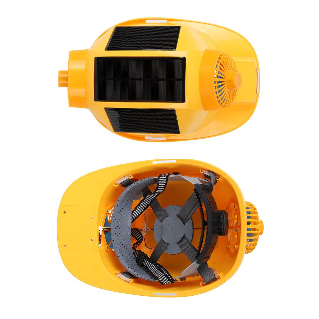 Hard Hat Double Fan Helmet with Light Solar Safety Helmet for Construction Home Improvement