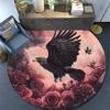 Raven Round Area Rug,Carpet Rug for Living Room Bedroom Sofa Playroom Decor,Non-slip Floor Mat