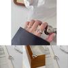 Trendy Heart Shaped Copper Ring For Women Adjustable Open Design Elegant Fashion Accessory