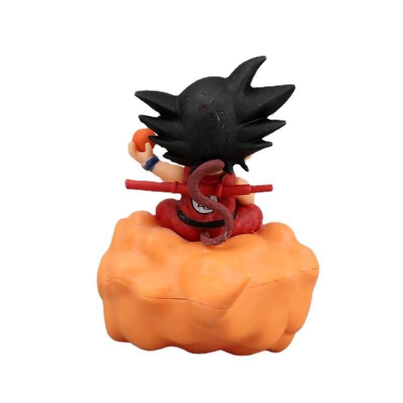10CM Anime Doll Dragon Ball Z Super Saiya Goku Sitting On The Clouds PVC Action Figure Model Gift Kids Toys Decor Cake Ornaments