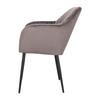 Emilia Velvet UPHOLSTERED CHAIR, dark gray, METAL LEGS