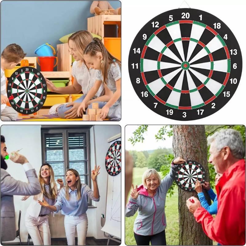 Durable 17 Inch Dartboard Set With High-quality Fiberglass Design For Outdoor Games