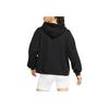 Nike Solid Color Hooded Pullover Sweatshirt Women Tops Black AV0767-010