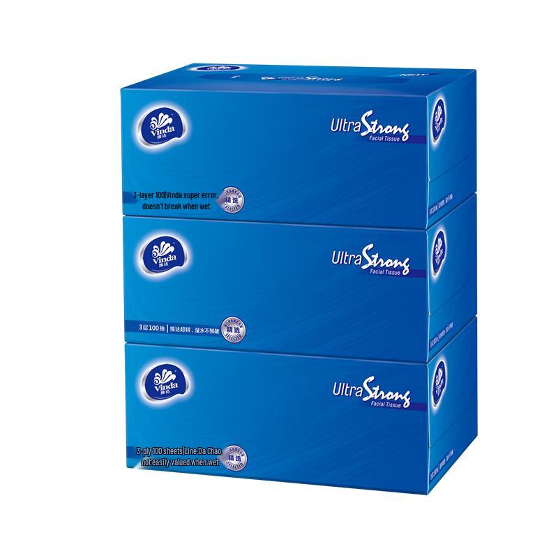 Vinda Ultra Strong 3-Ply Facial Tissues