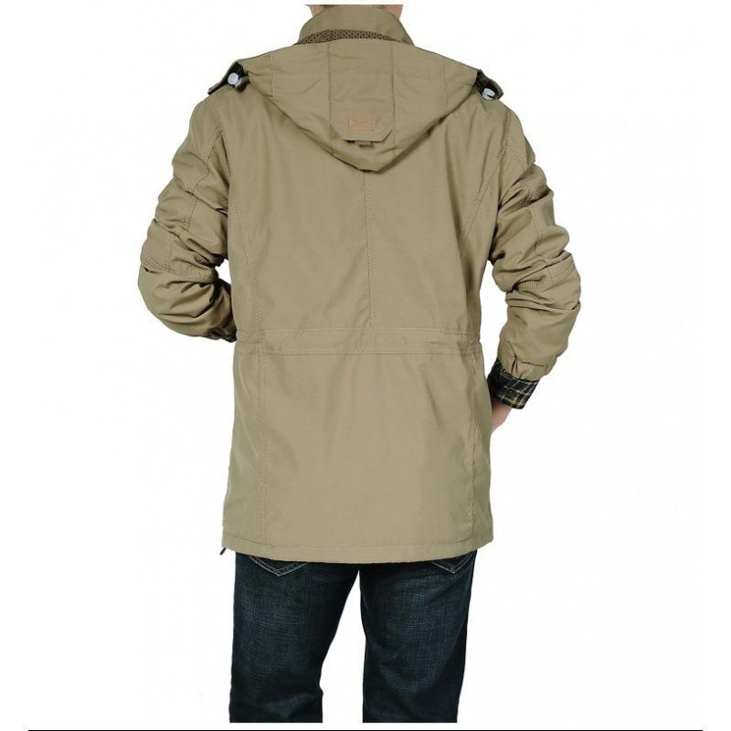 Spring Men's Casual Jacket Outdoor Military Jacket Mountaineering Suit Large Size Loose Medium and Long Jacket