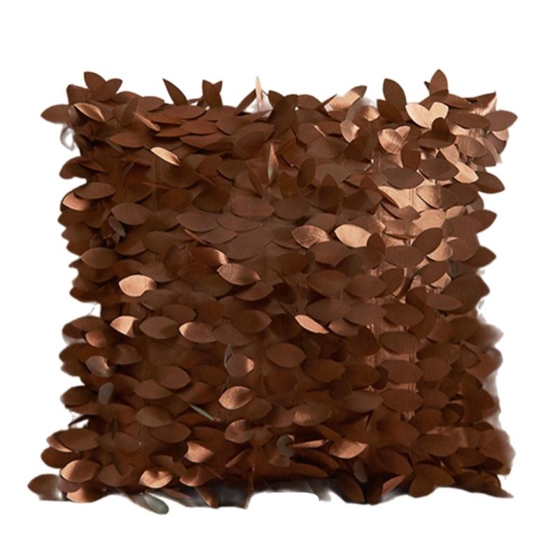 Pillow Cover 42x42cm Soft Decorative 3D Leaf Cushion Case Unique Touching For Sofa Couch Bed In Living Room