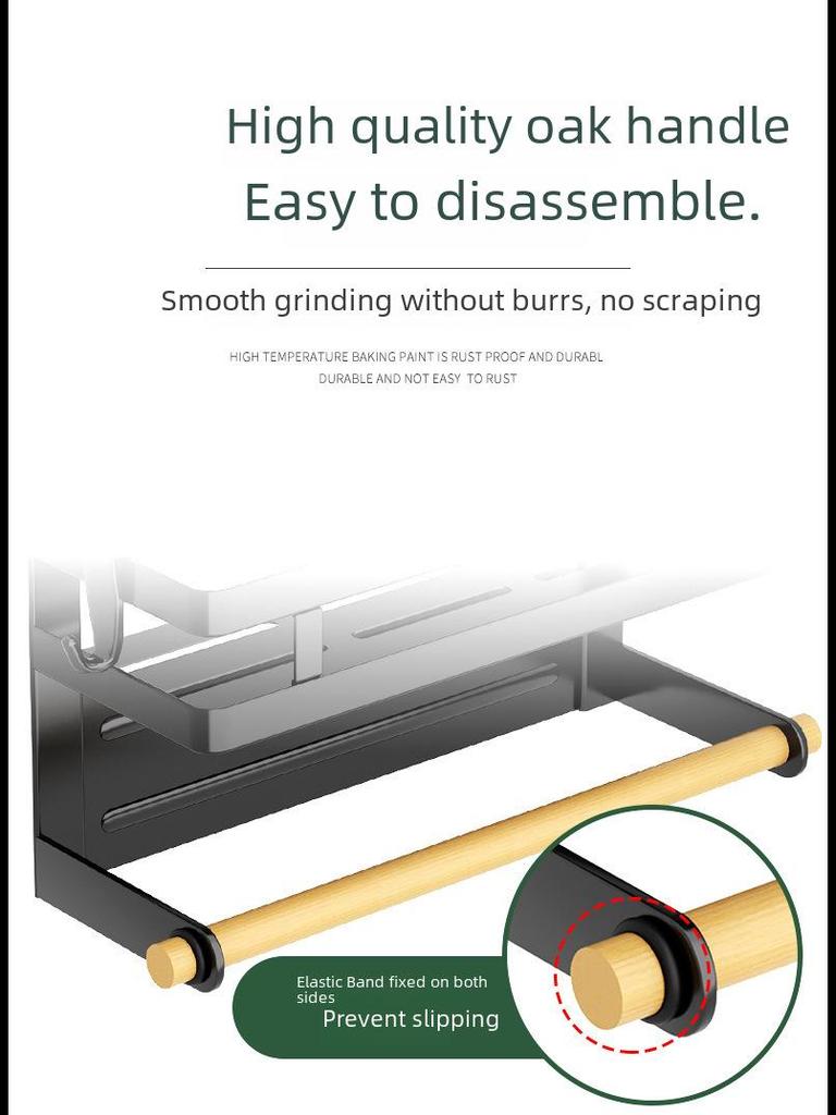 Magnetisches Küchen-Organizer-Regal aus Edelstahl ohne Stanzung