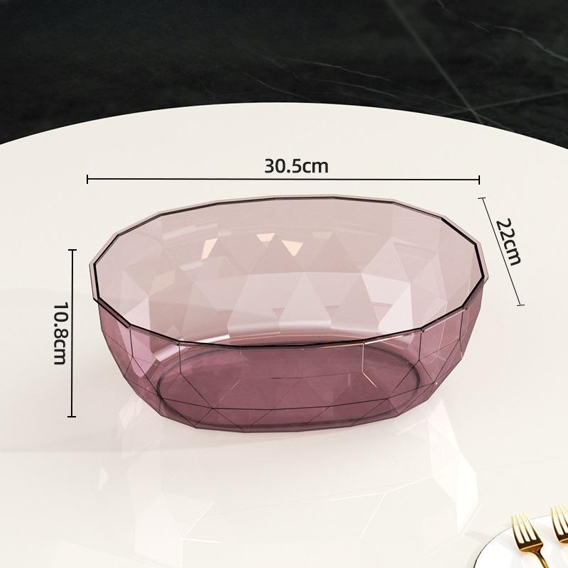 Прозрачная фруктовая десертная миска, Декоративная тарелка для фруктов, Миска для смешивания, Миска для конфет и орехов, Кухонные закуски, Фруктовый салат, Конфеты