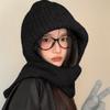 Knitted Winter Hat With Solid Color For Cold Weather Outdoor Activities