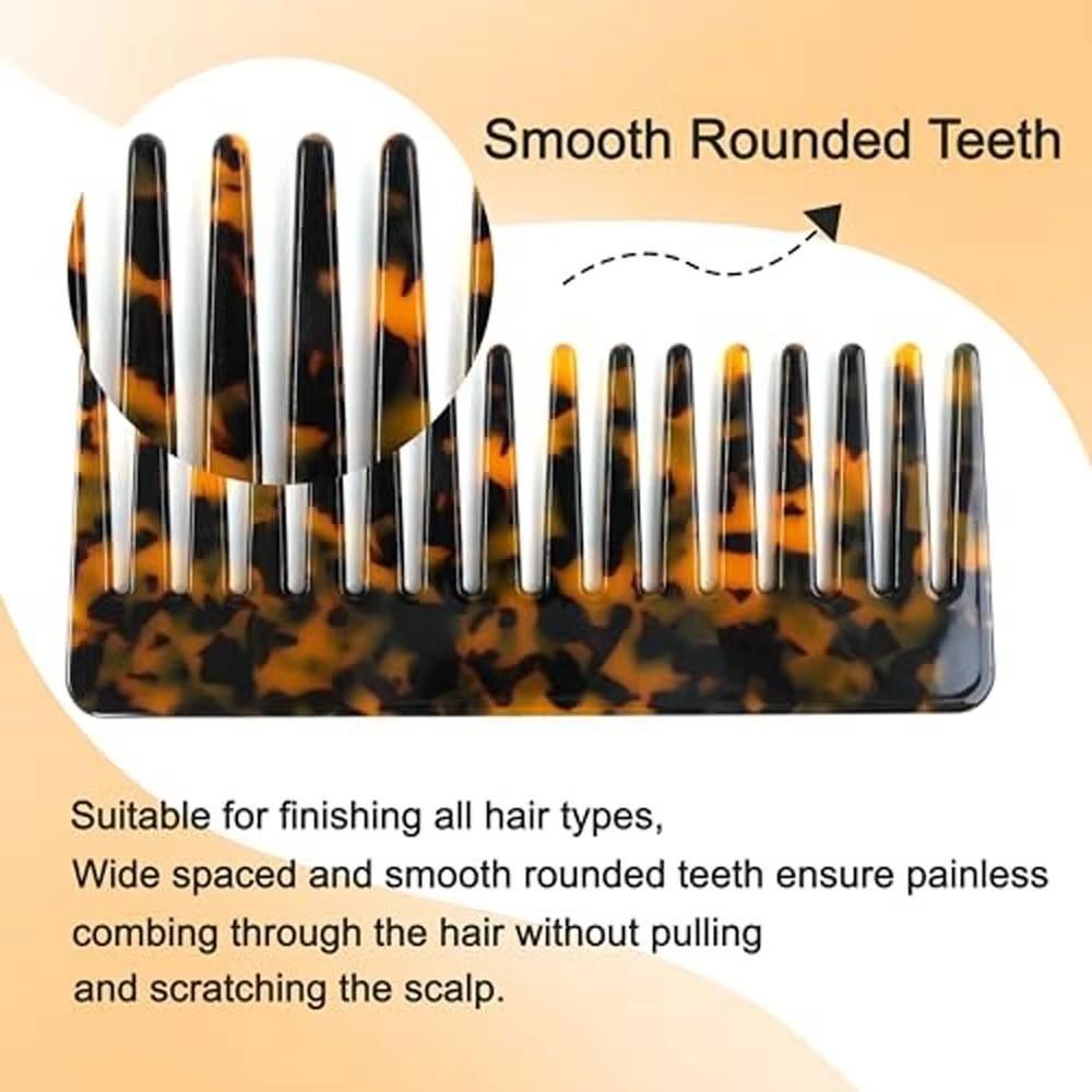 Anti-static Acetate Hair Combs Portable Hair Brush Wide Teeth Hair Comb  Hairdress Salon