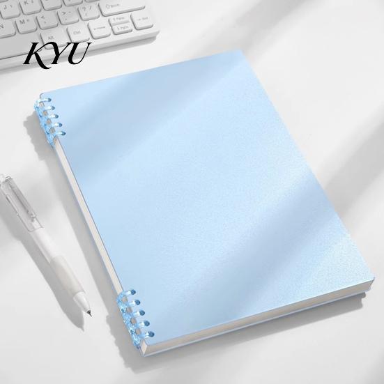 Agenda Notebook A5 Spiral Notebook, Lined /Horizontal Grid/Blank Inner Page, Flat Lay Journal for Notes Morandi Solid Color Cover Sketchbook