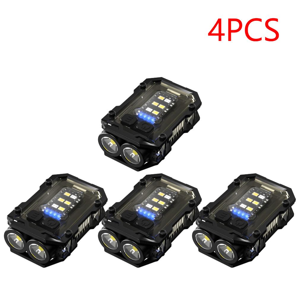 1-5pcs Portable Mini Keychain Light LED High Bright Flashlight Dual Light Source Outdoor Camping Fishing Multi-function Tool Tor