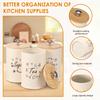 3Pcs Coffee Bulk Storage Jars set with Lids Large Capacity Sealing Coffee Tea Sugar Spice Containers set kitchen canister set