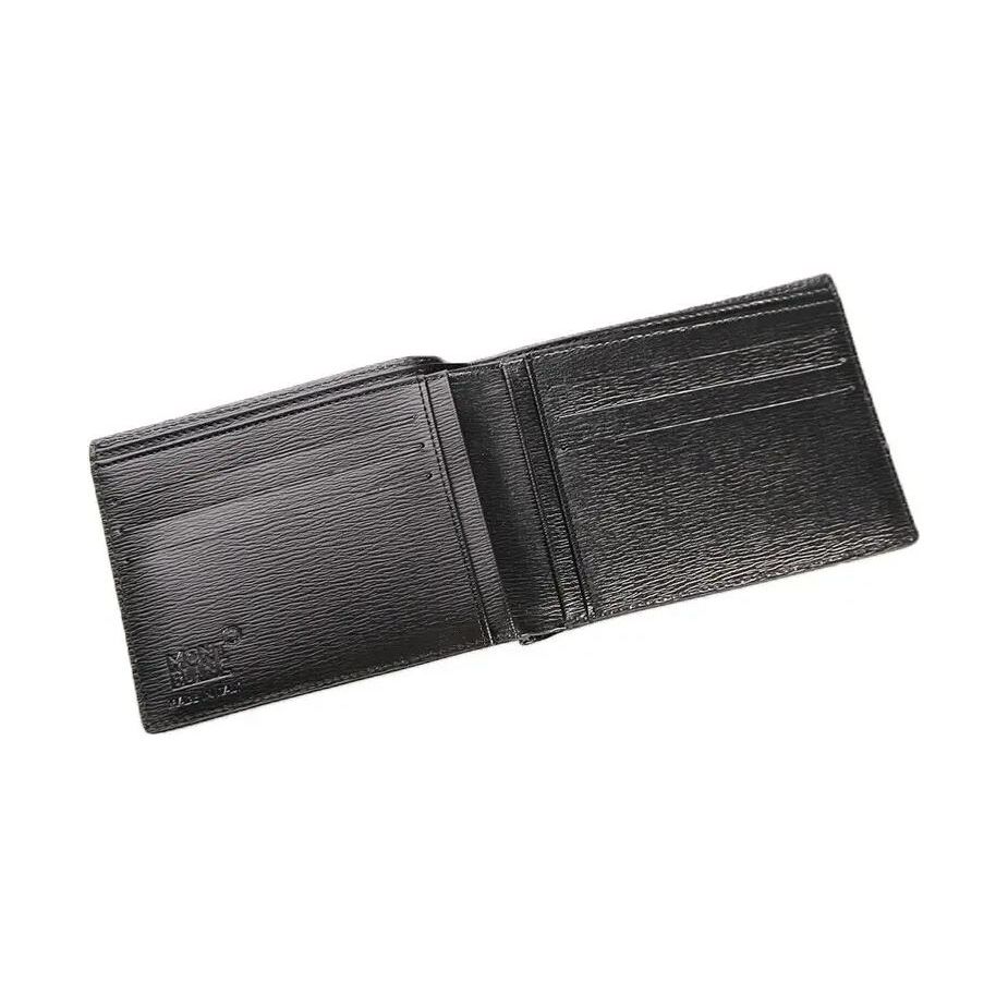 Montblanc Westside 6 Card Slot Short Leather Wallet Men Wallet Black 38036