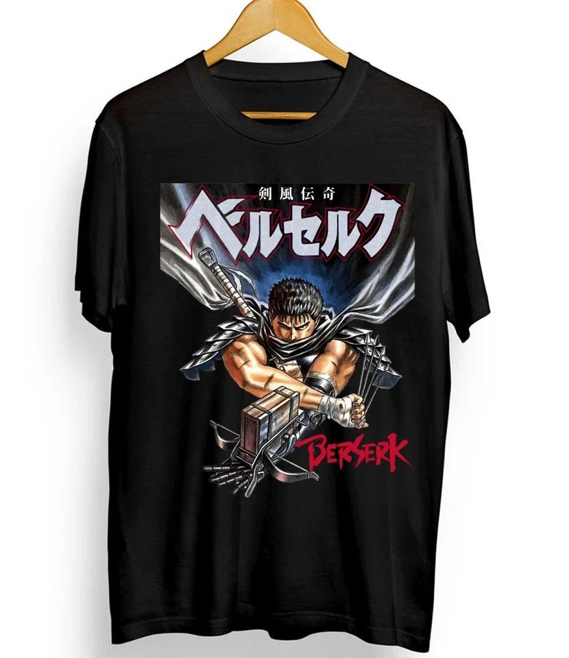 Berserk Guts New Tshirtberserk Merch90s Cult Tee SwordsUnisextop Shirt Black S