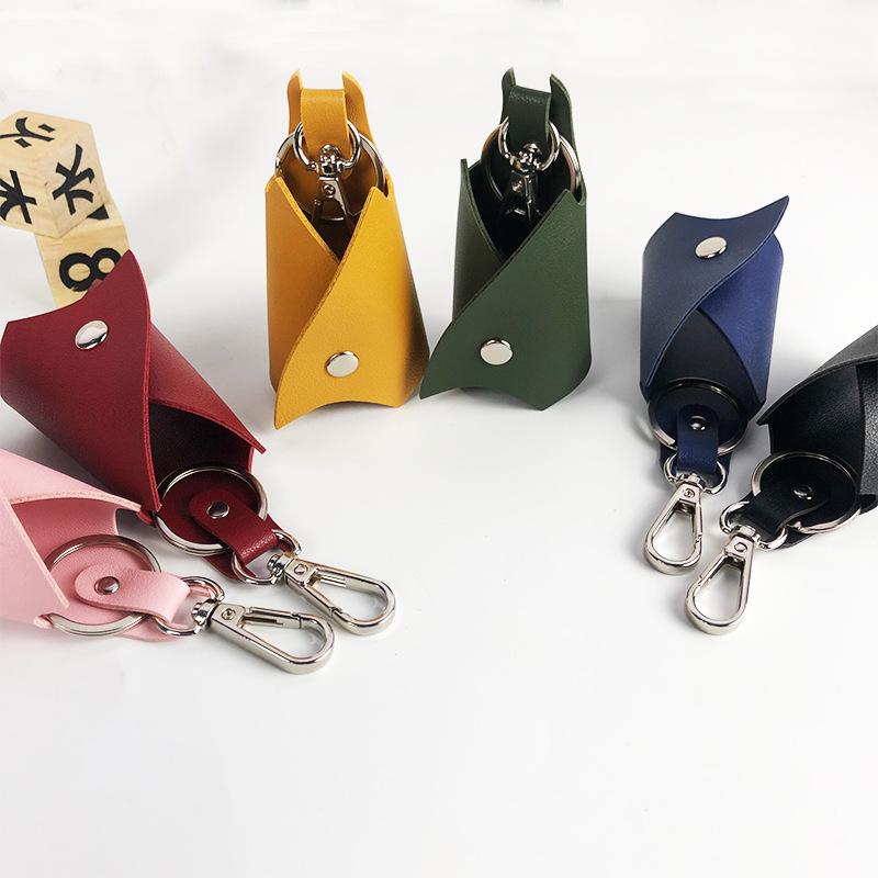 Pu Leather Trench Coat Shape Multifunctional Handmade Car Key Bag Multi-color DIY Pendant Keychain