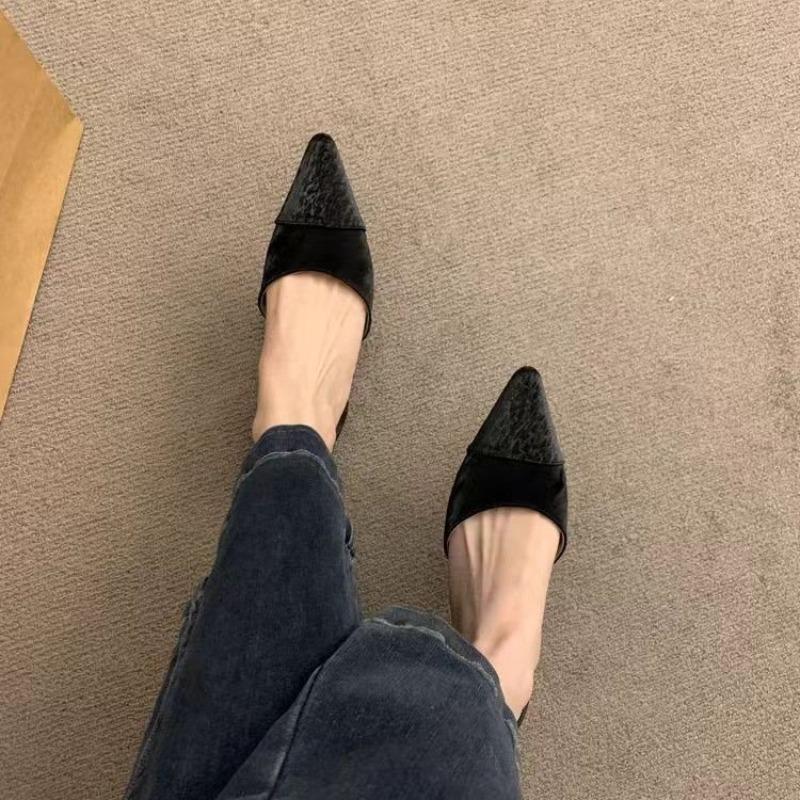 Fashion New Style Shoes for Women Fashion Slip on Women's Pumps Pointed Toe Shallow Solid Dress Low-heeled Casual Office Ladies Shoes