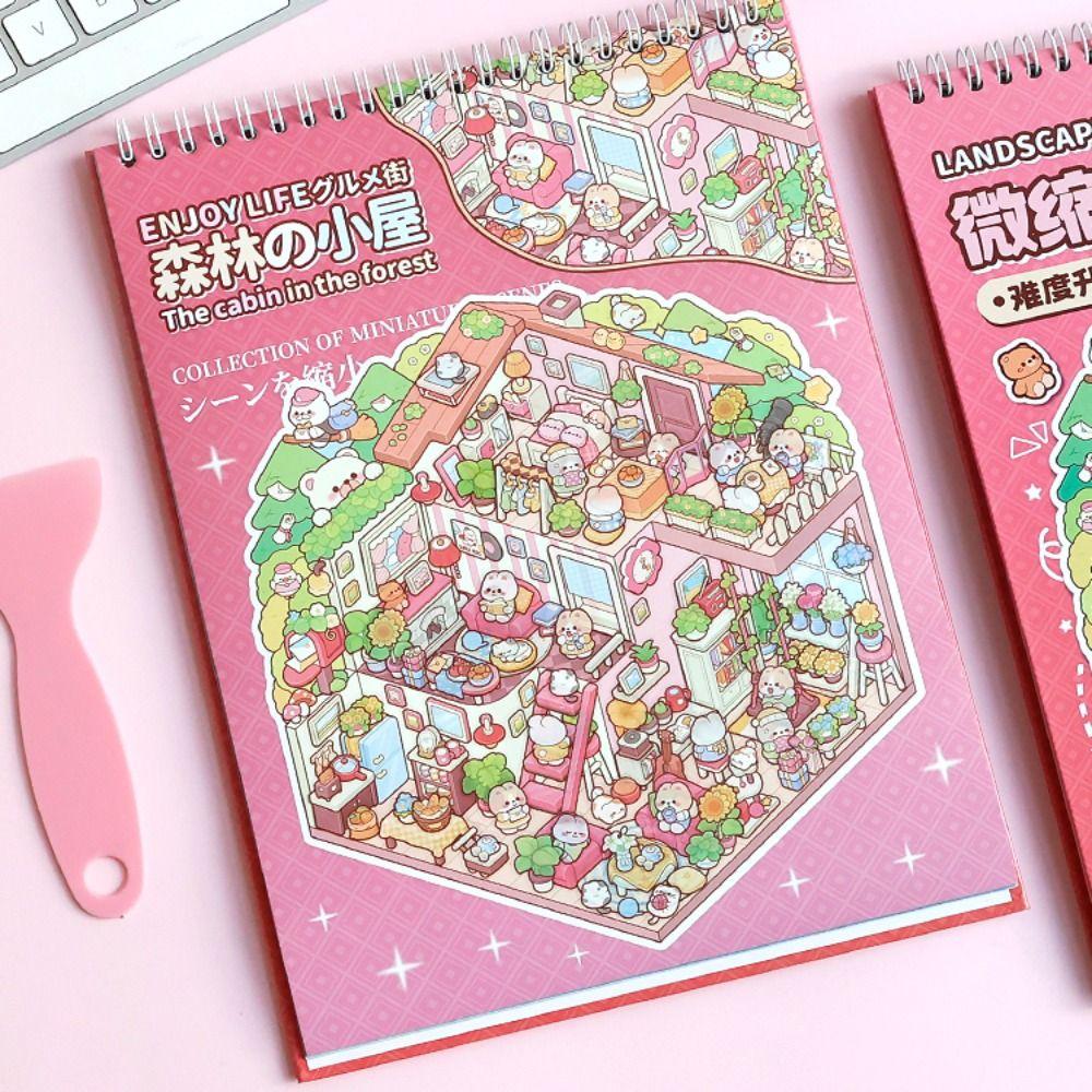 Visual Stacking Miniature Scene Collection PET Tent Sticker Decoration  Kids