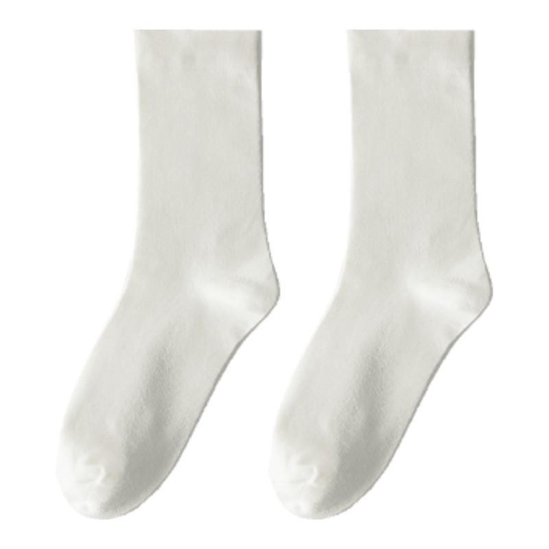 Stacked Socks - Pure Cotton Women's Loose Fit Socks Without Cuffs, No Bones, Durable, Anti-tear, Suitable for All Occasions